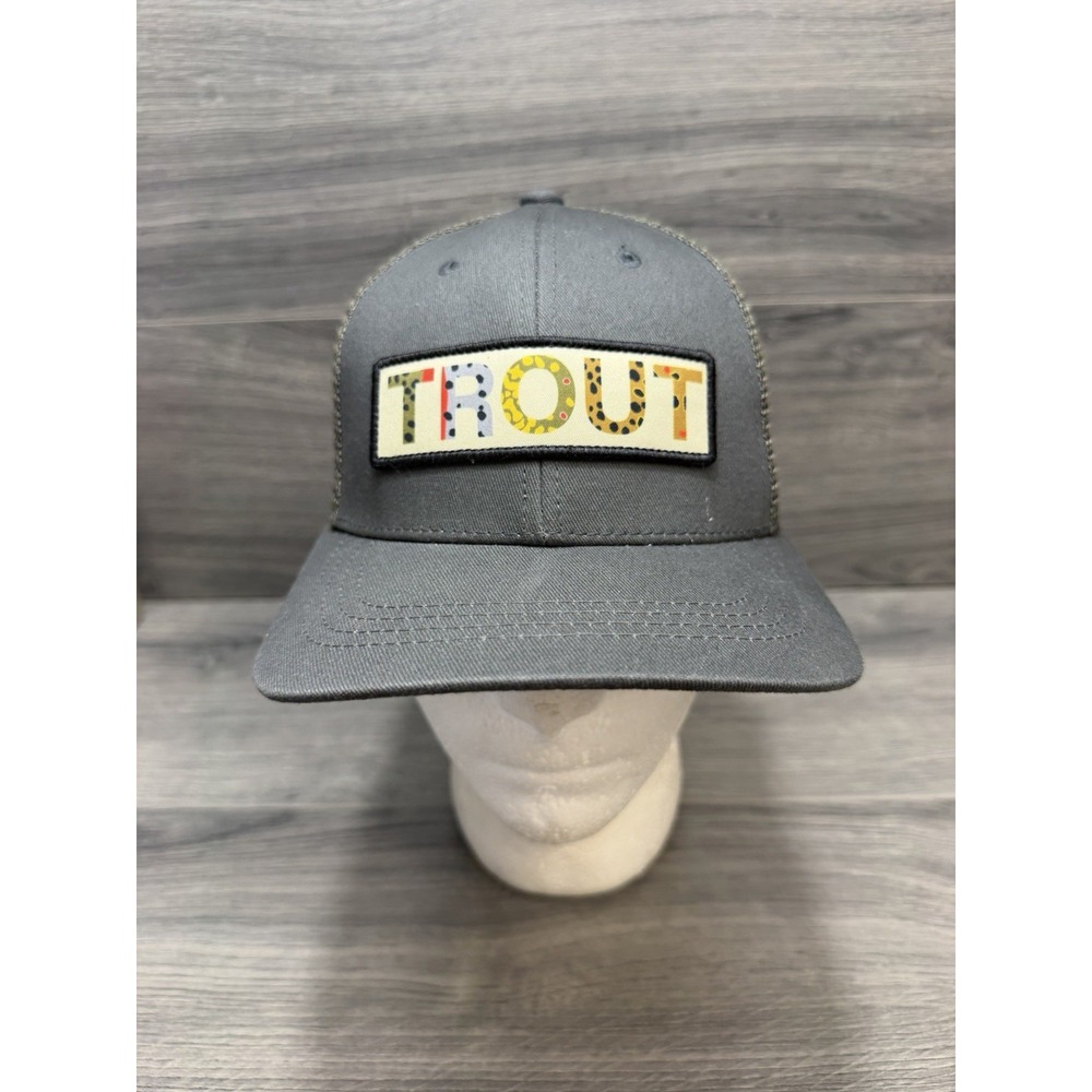 Rep Your Water Gray Trout Patch Snapback Hat Adjustable Fishing Outdoor Cap Grey
